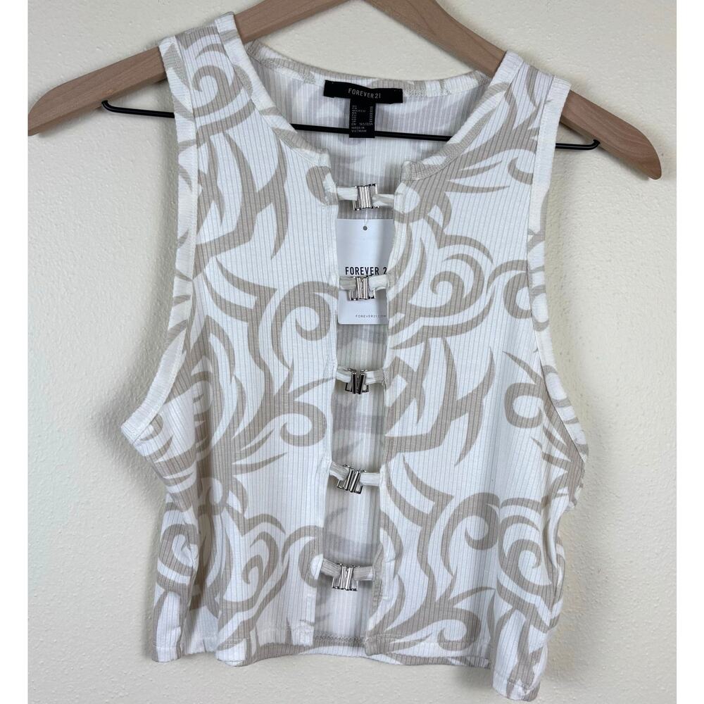 NWT Forever 21 Knit Top Tank Top Size Medium in Multi Walnut